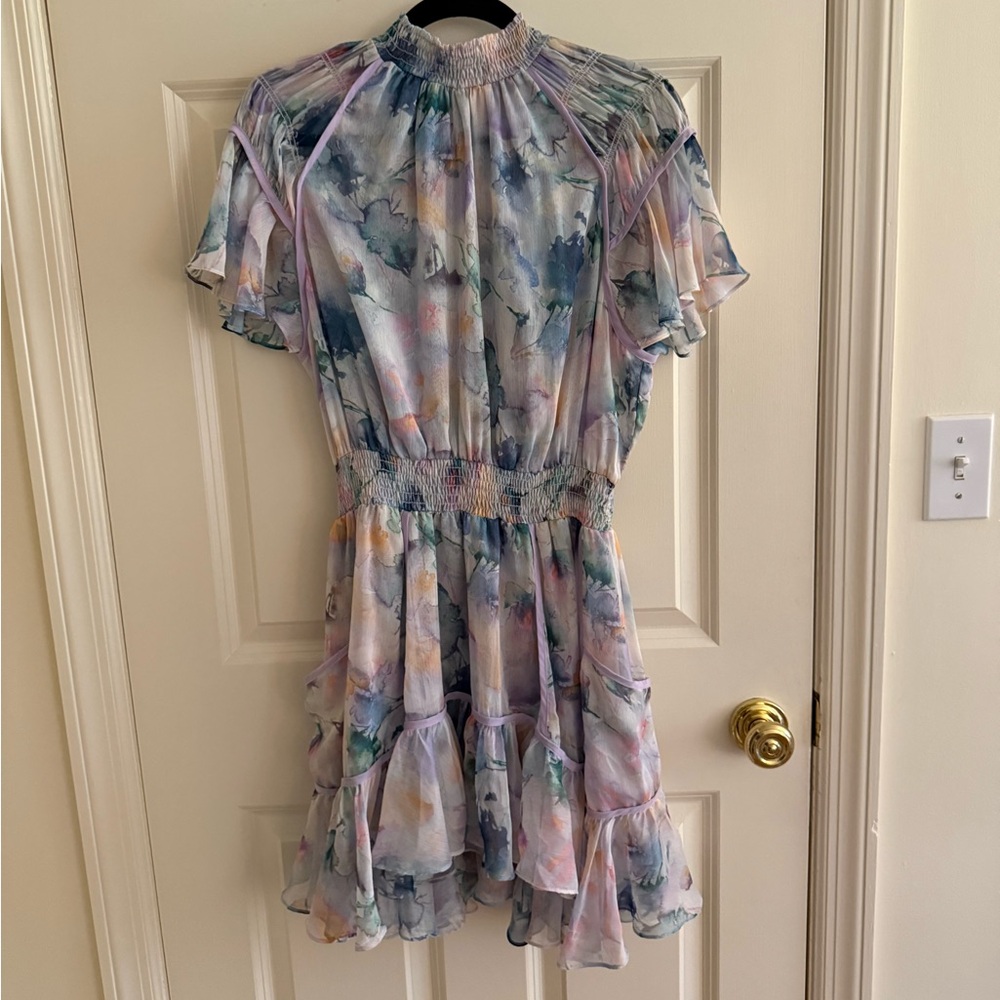 Misa Los Angeles Watercolor Mini Dress